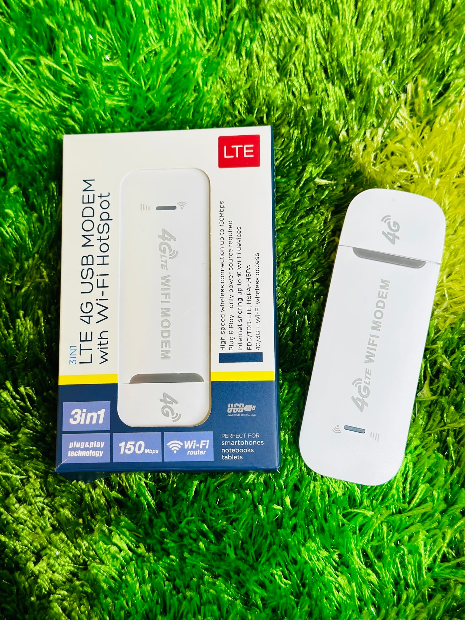 4G LTE WiFi Modem- Support All Bangladesh SIM Cards- White Color