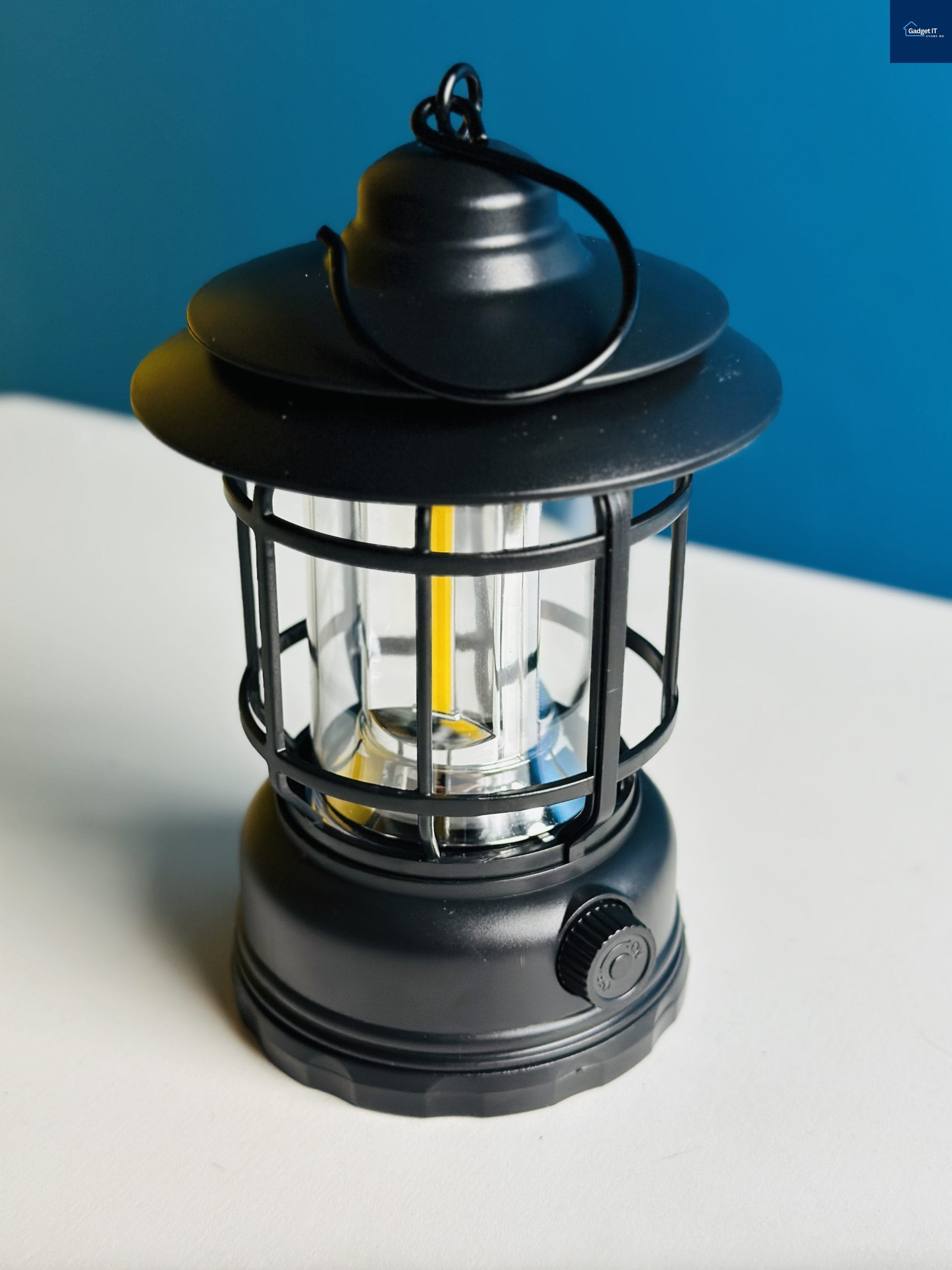 Multifunctional Rechargeable Stepless Dimming Handheld LED Camping Lamp Vintage Portable Lantern