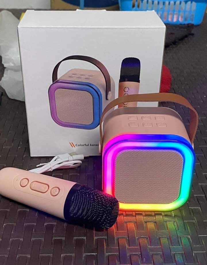 K12 Wireless Karaoke Mic Speaker With RGB LED Light for Kids