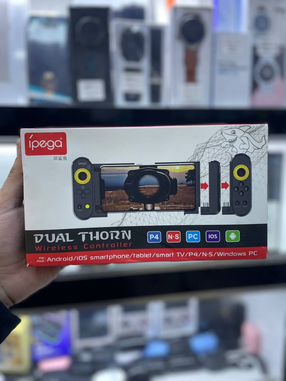 Ipega PG-9167 Bluetooth Gamepad Trigger PUBG Mobile Game Controller For Phone Android iPhone PC TV Box Wireless Joystick Console